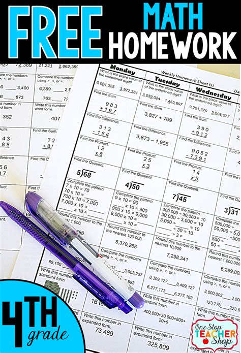 Answers to 4th Grade Math Homework に対する画像結果