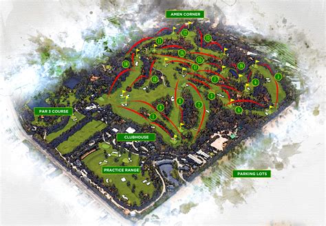 Image result for Printable Augusta National Course Map
