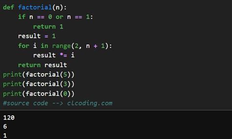 تصویر کا نتیجہ برائے Factorial Base Case Python