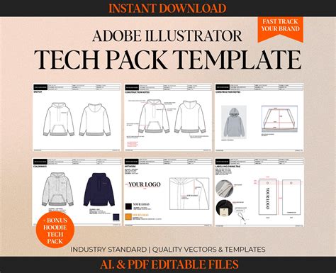 Image result for Tech Pack Template for Procreate