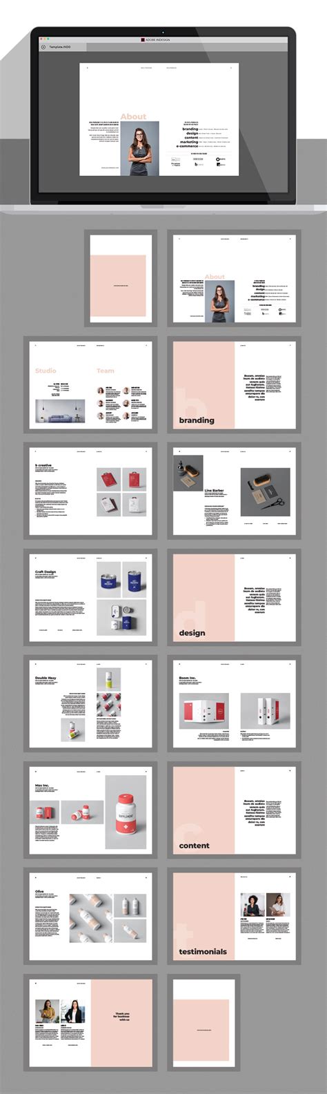 Writing Portfolio Template InDesign に対する画像結果