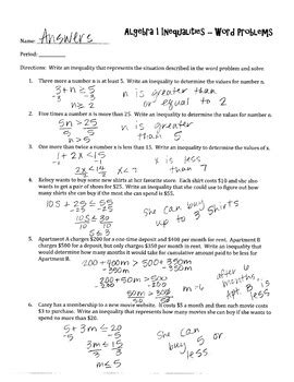 Toradh íomhá ar One Variable Word Problems Worksheet