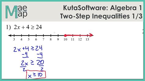Toradh íomhá ar Solving 2 Step Inequalities