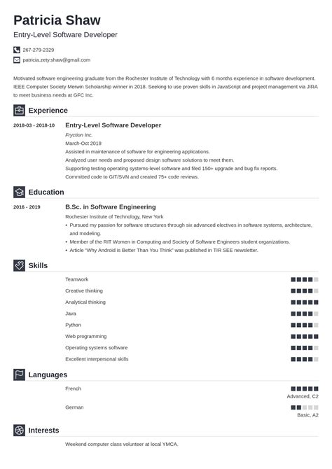 Image result for Entry Level Engineer Resume Example