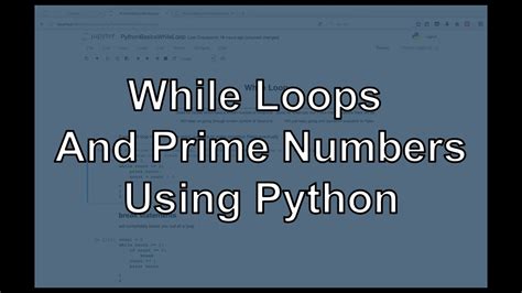 Toradh íomhá ar Prime Num in While Loop Python