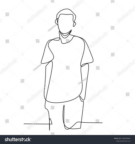 Contour Line Drawing Man Standing に対する画像結果