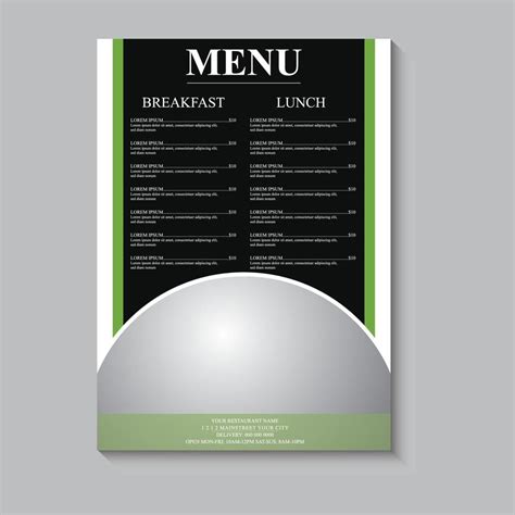 Modern Menu Card Food Menu Restaurant Menu Design 5884150 Vector Art at ...