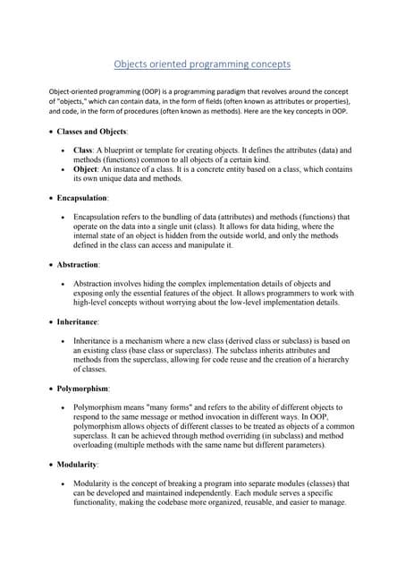 Afbeeldingsresultaten voor Object-Oriented Programming Jpg
