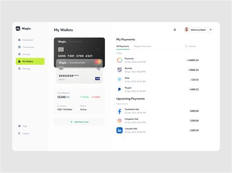 Toradh íomhá ar Wallet UI Design Simple
