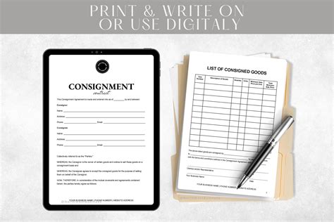 Image result for Consignment Contract Form