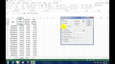 Afbeeldingsresultaten voor Descriptive Statistics Explanation in Excel