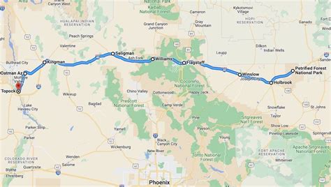 Toradh íomhá ar Route 66 Cities Map