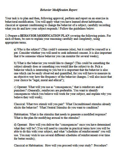 Image result for Behavior Modification Report. Cartoon