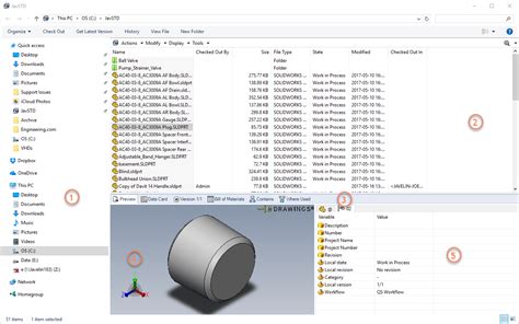 Image result for SolidWorks PDM Workflow in Preview Window