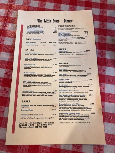 Image result for Little Store Menu