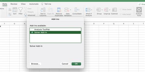Toradh íomhá ar How to Add Solver in Excel