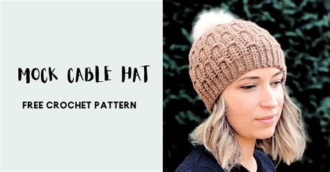 Image result for Mock Cable Knit Hat Pattern