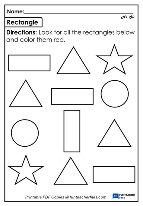Image result for Color the Rectangles Worksheet