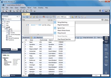 Image result for MySQL Workbench Menus Tutorial