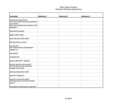 Image result for Contractor Reference Check Questions