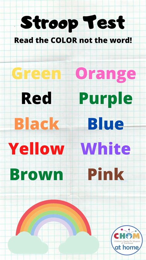 Image result for Read the Color Not the Word