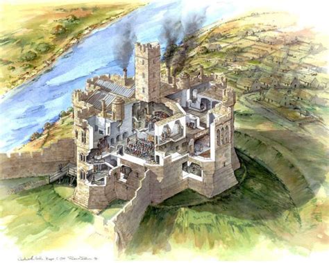 Toradh íomhá ar Medieval Castle Keep Diagram