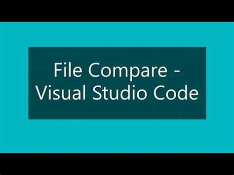Visual Studio Code Compare Picture に対する画像結果