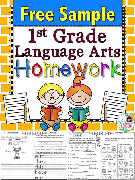 Image result for First Grade Homework Book