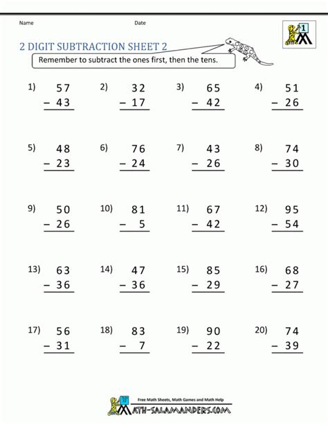 Afbeeldingsresultaten voor Printable Subtraction Worksheets 3rd Grade Math