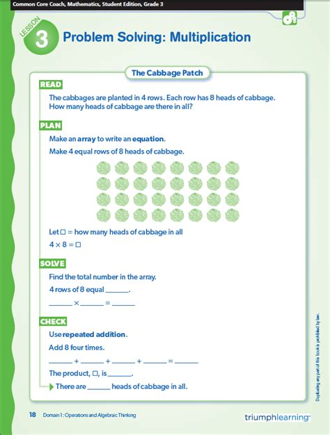 Toradh íomhá ar Multiplication Lesson Plan Grade 3