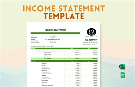 Image result for Income Statement Excel