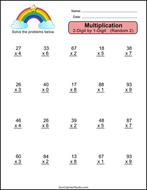 Double-Digit Multiplication Worksheets Middle School に対する画像結果