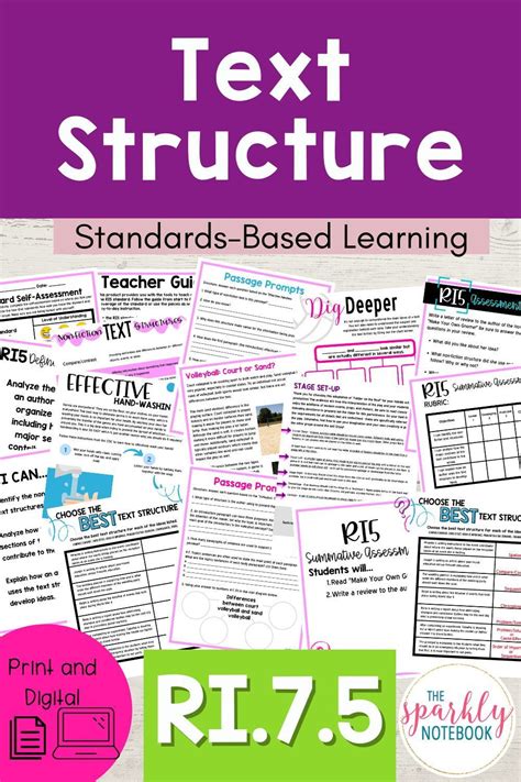 Image result for 7th Grade Text Structure Worksheets