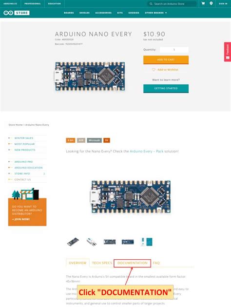 Image result for Arduino Nano Every Layout