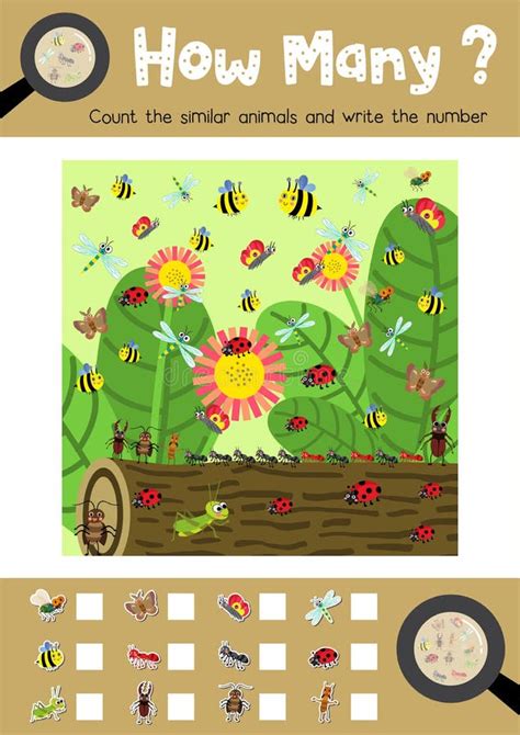 Toradh íomhá ar Insect Matching Worksheet