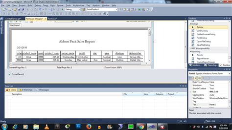 Crytal Report SQL Chart Type に対する画像結果