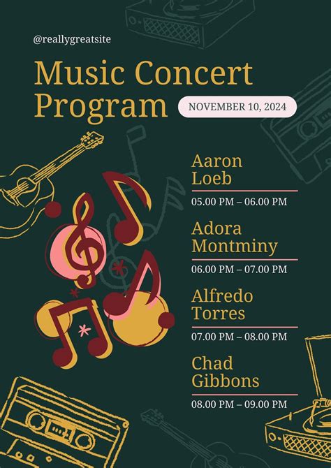 Image result for Elementary Concert Program Template