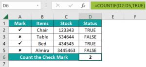Image result for Excel Check Marks Function