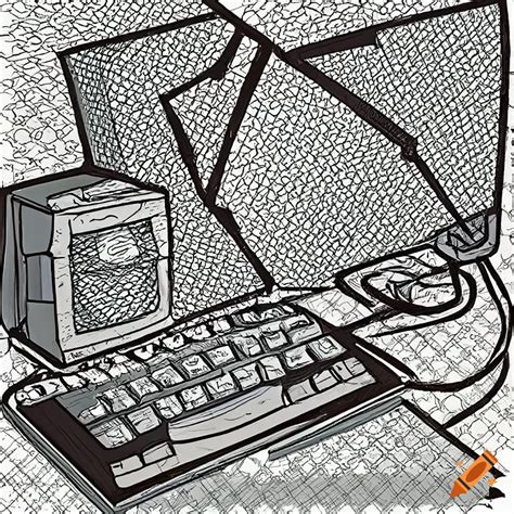 Image result for Broken Computer Drawing