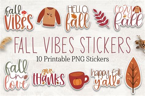 Toradh íomhá ar Fall Stickers in a Line