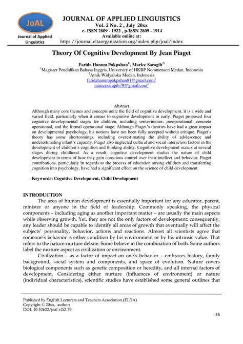 Image result for Jean Piaget Cognitive Development Case Study