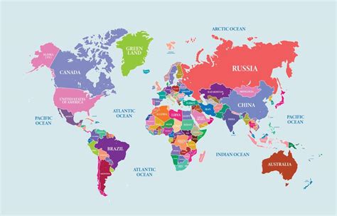 Toradh íomhá ar Free Vector World Map Countries