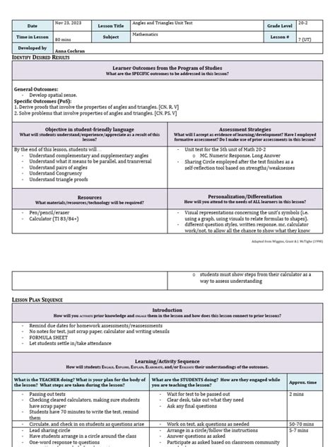Image result for Unit Test Lesson Plan Objectives