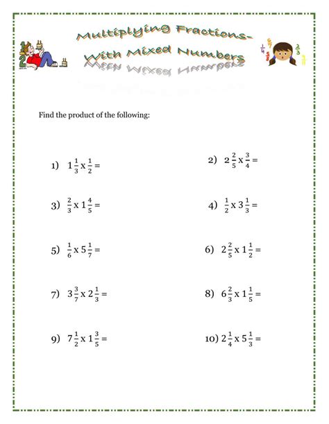Toradh íomhá ar Adding Fractions with Mixed Numbers Worksheet