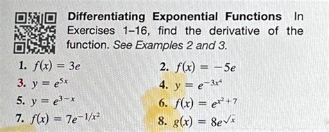 Derivative of Exponential Function Difficult Worksheet Answers に対する画像結果