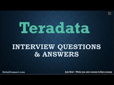 Image result for Teradata SQL Interview Questions