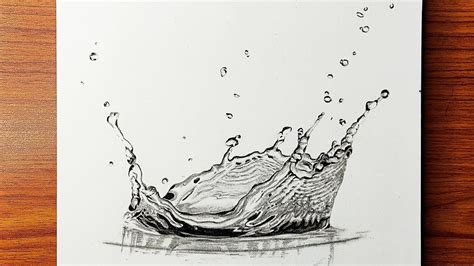 How To Draw Water Splash With Pencil
