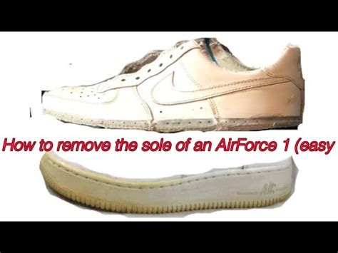 How to remove sole of a nike air force 1| Sole Removal | Removing Soles ...