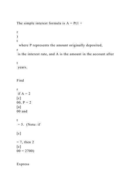 Image result for Simple-Interest Rd Formula Example