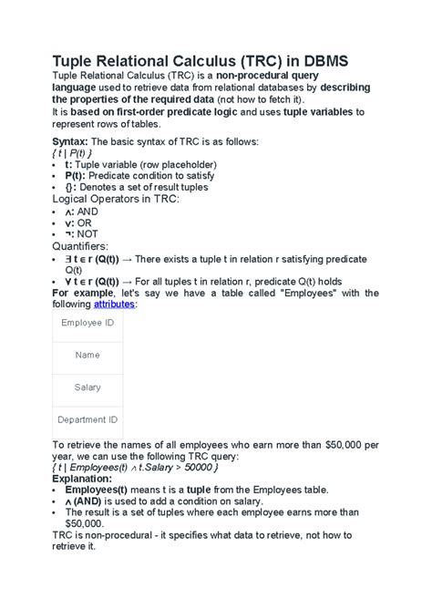 Tuple Relational Calculus Symbols-এর ছবি ফলাফল